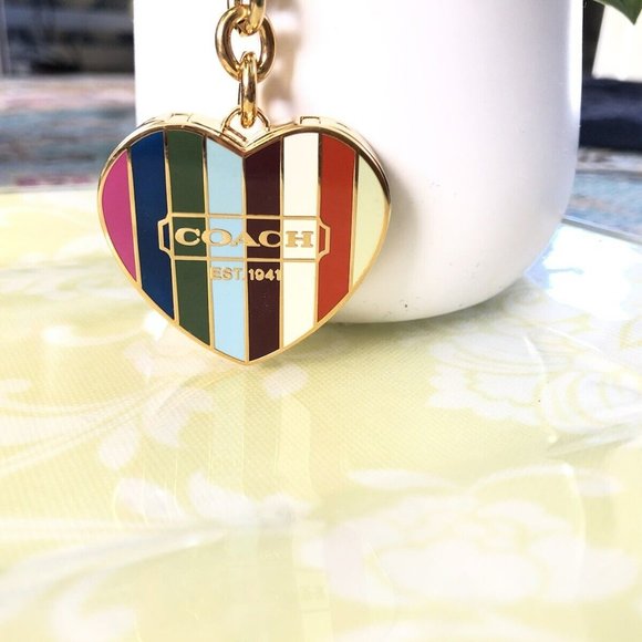 Coach Purse Charms ( New) With Open Heart Locket - Picture 11 of 12